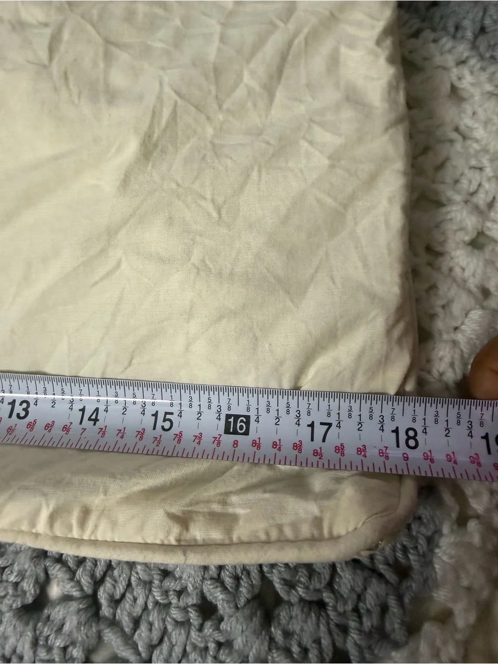 Royal Heritage Home Cream Quilted Pillow Sham Swirl Stitching 100% Cotton 20”x26